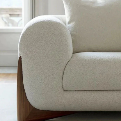 Sofá Poltrona Diseño Wabi Sabi Blanco