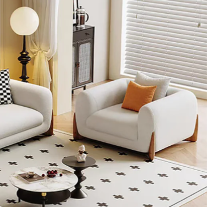 Sofá Poltrona Diseño Wabi Sabi Blanco