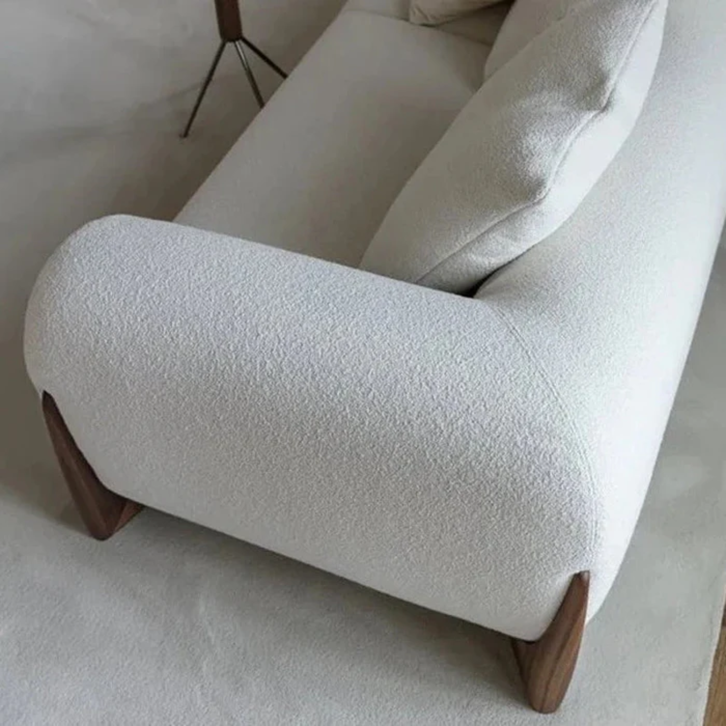 Sofá Poltrona Diseño Wabi Sabi Blanco