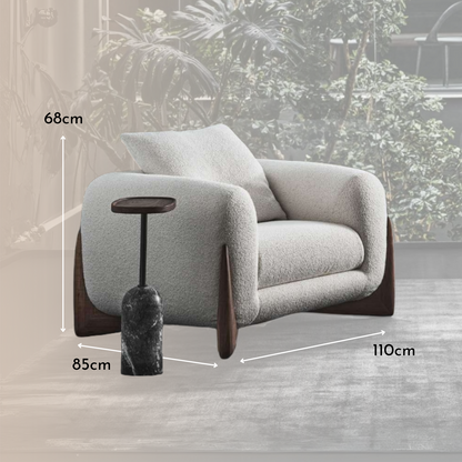 PREVENTA - Sofá Poltrona Diseño Wabi Sabi Blanco