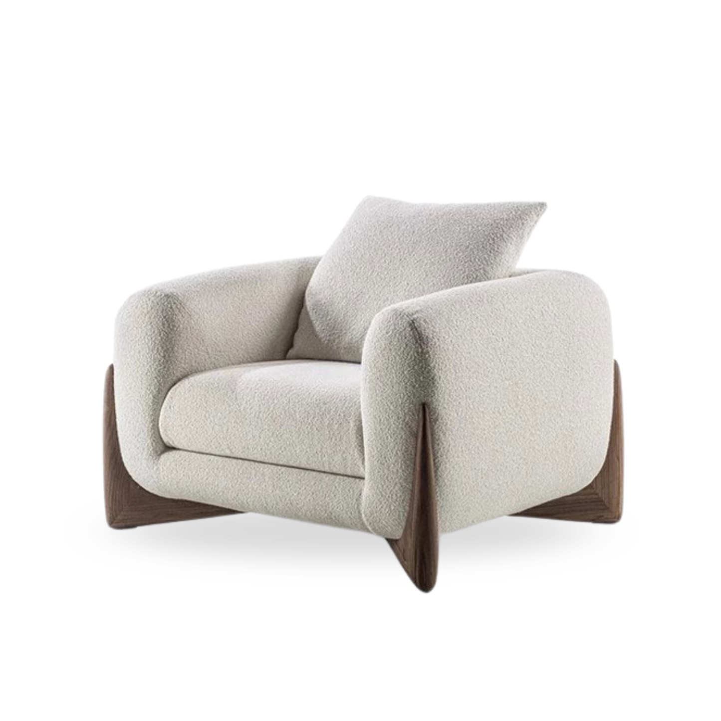 Sofá Poltrona Diseño Wabi Sabi Blanco