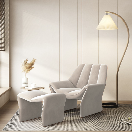 Sitial Velvet Crema con Apoyapiés