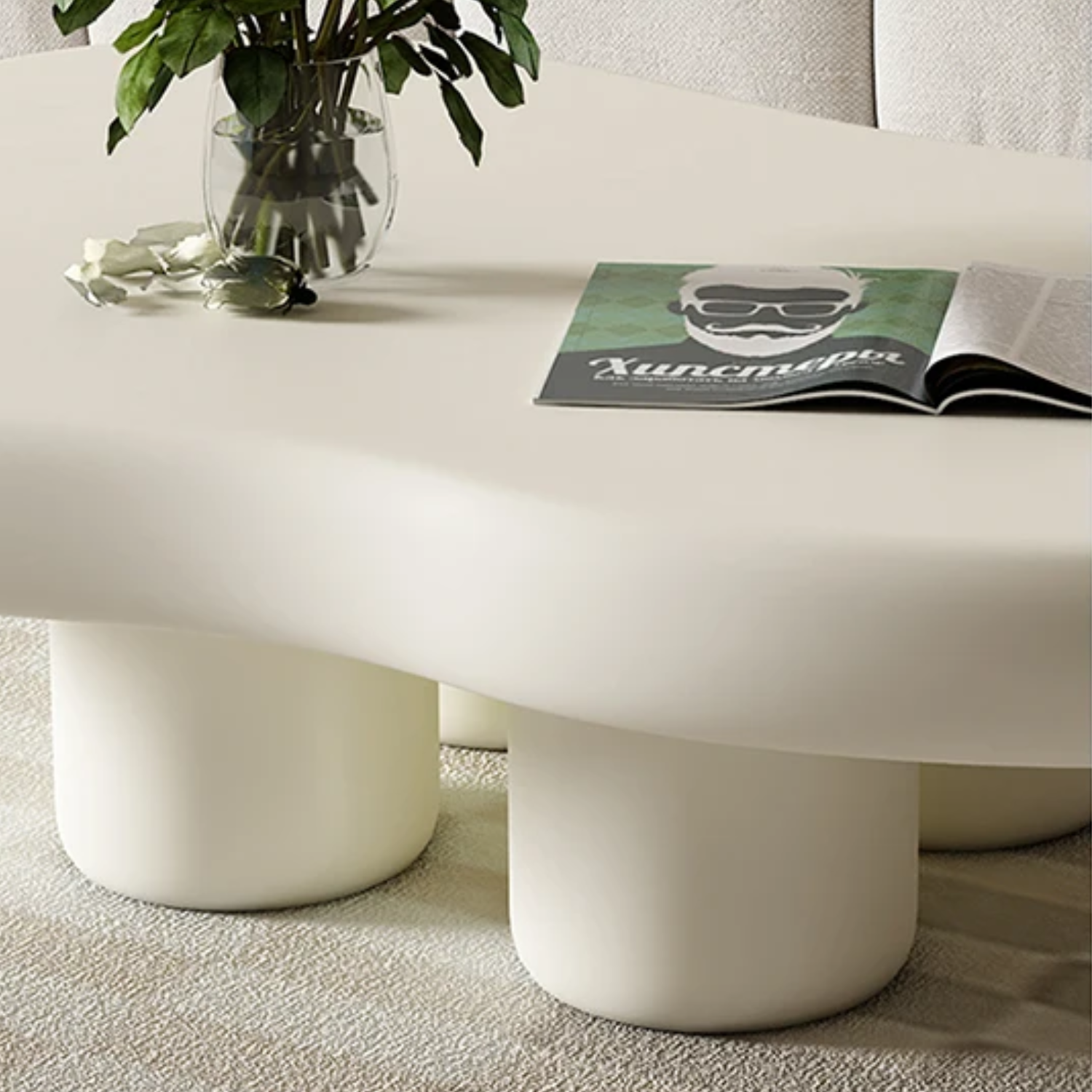 PREVENTA - Mesa de Centro Irregular Blanca
