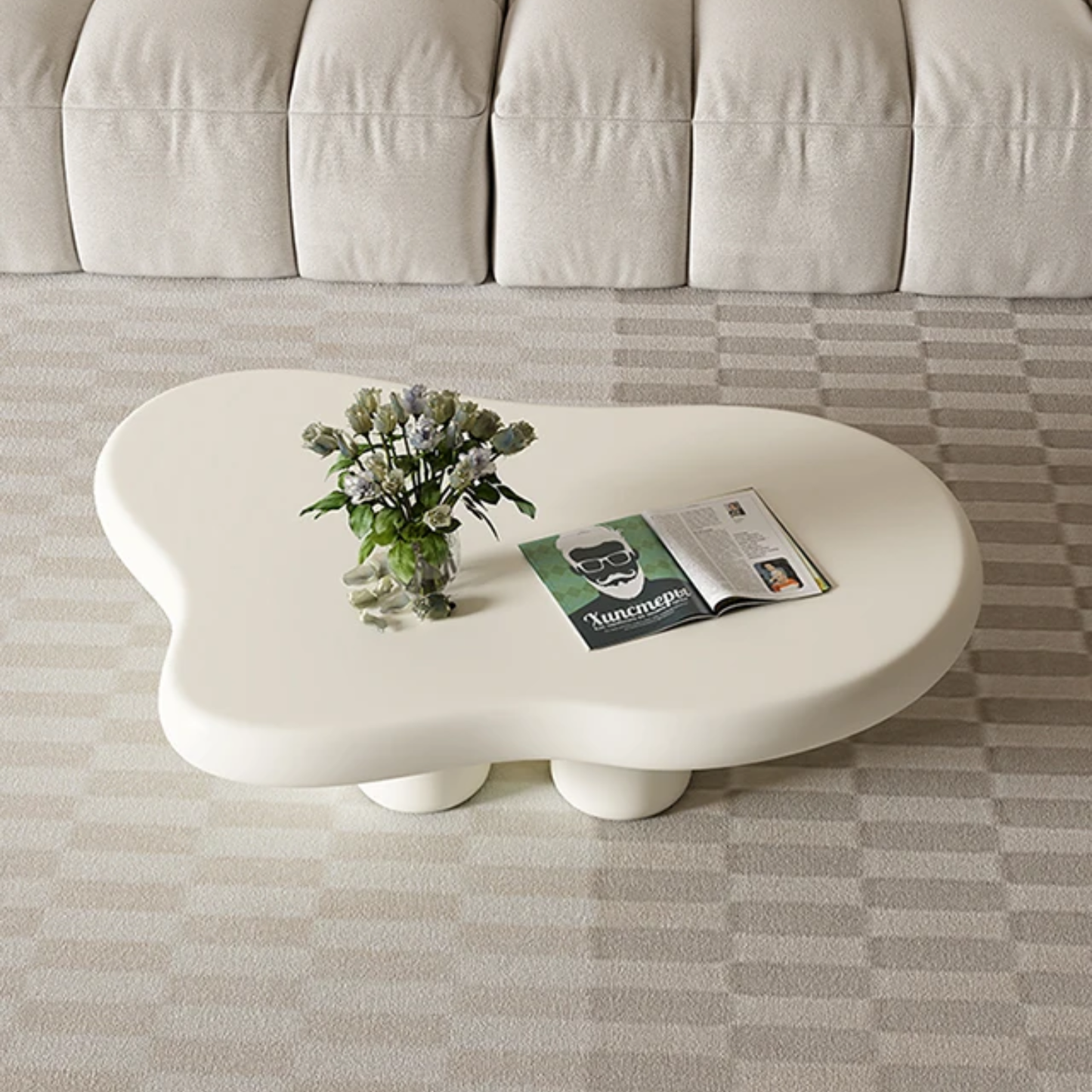 Mesa de Centro Irregular Blanca