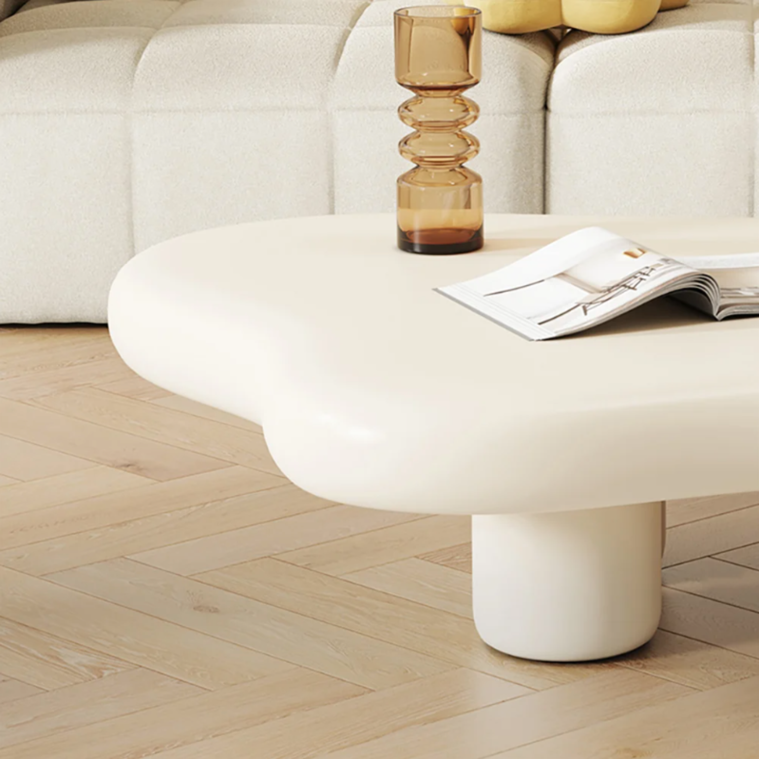 PREVENTA - Mesa de Centro Irregular Blanca