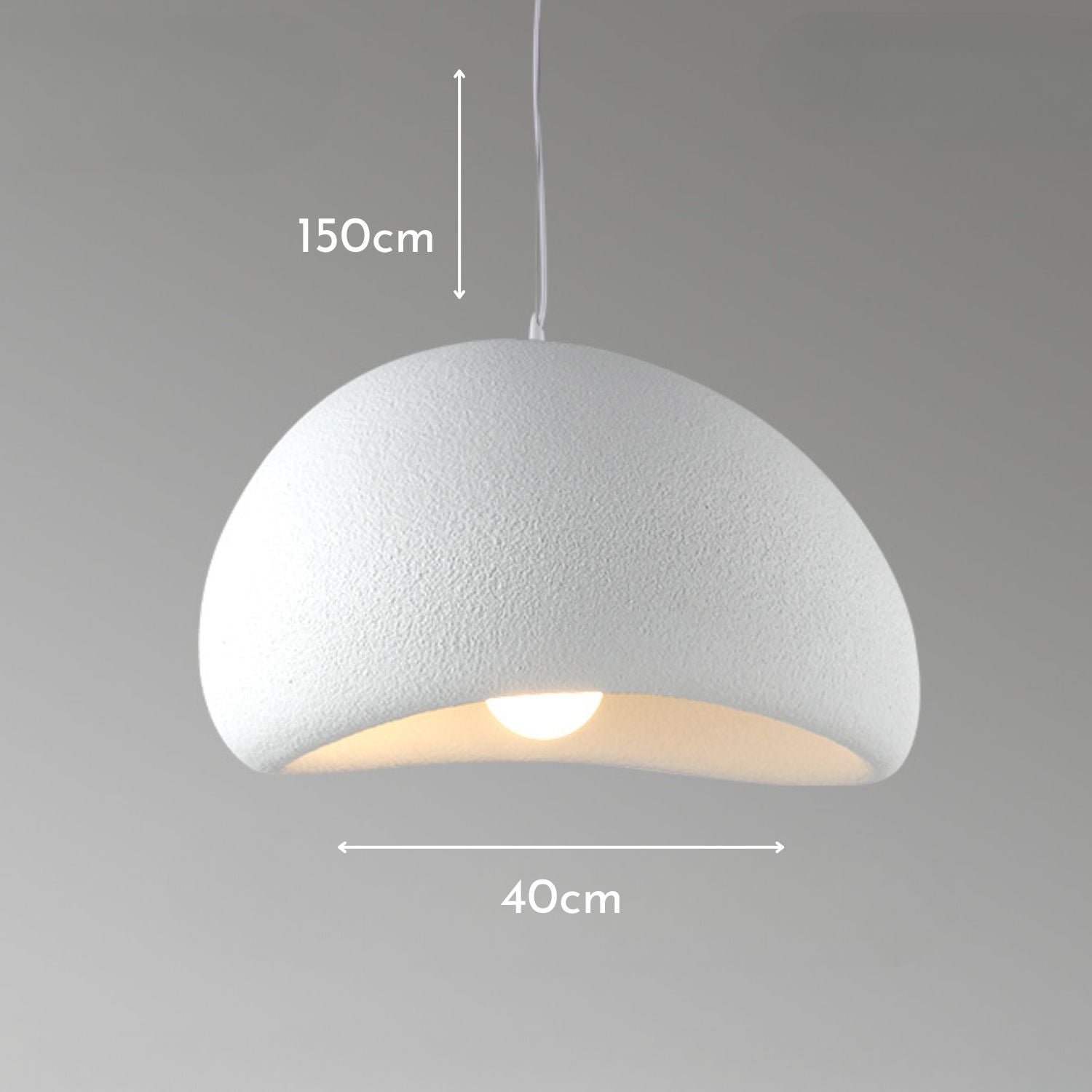 Lampara de Techo Wabi Sabi Crema 40cm