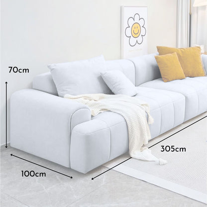 Sofa Seccional Moderno Blanco Lounge 305cm