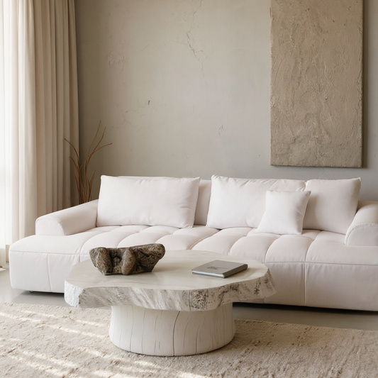 Sofa Seccional Moderno Blanco Lounge 305cm