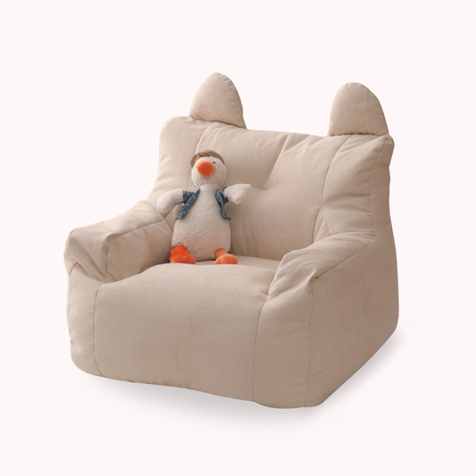 Sofá puff infantil con descansa brazos