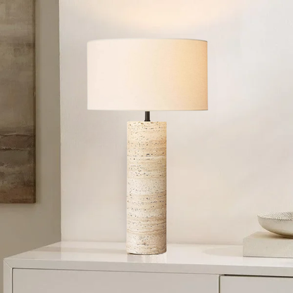 Lampara de Mesa Piedra Nordica Crema Grande