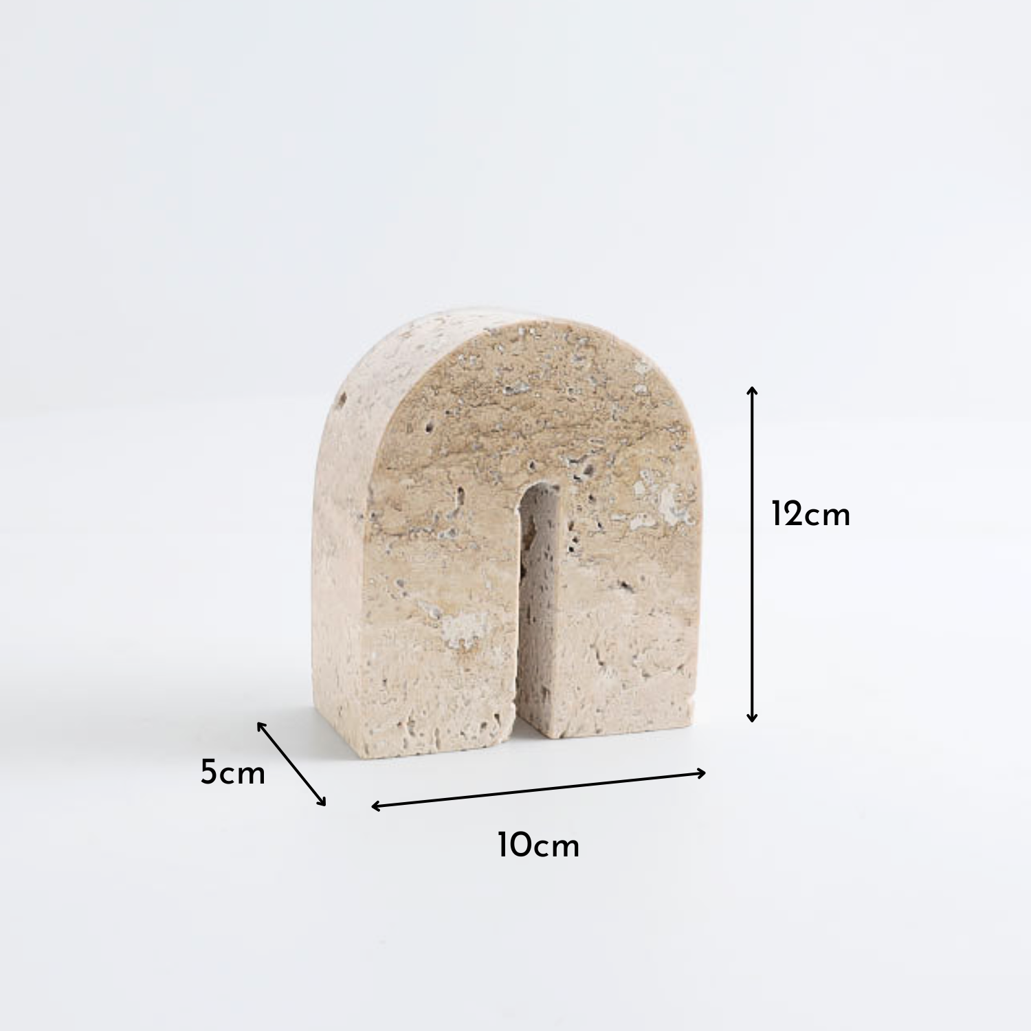 Arco Escultural Piedra Travertino Decorativo Pequeño