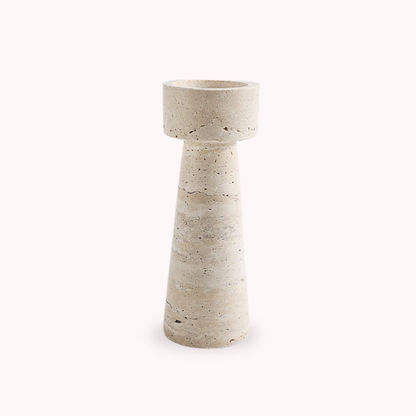 PREVENTA - Candelabro Portavelas Marmol Travertino Torre Grande