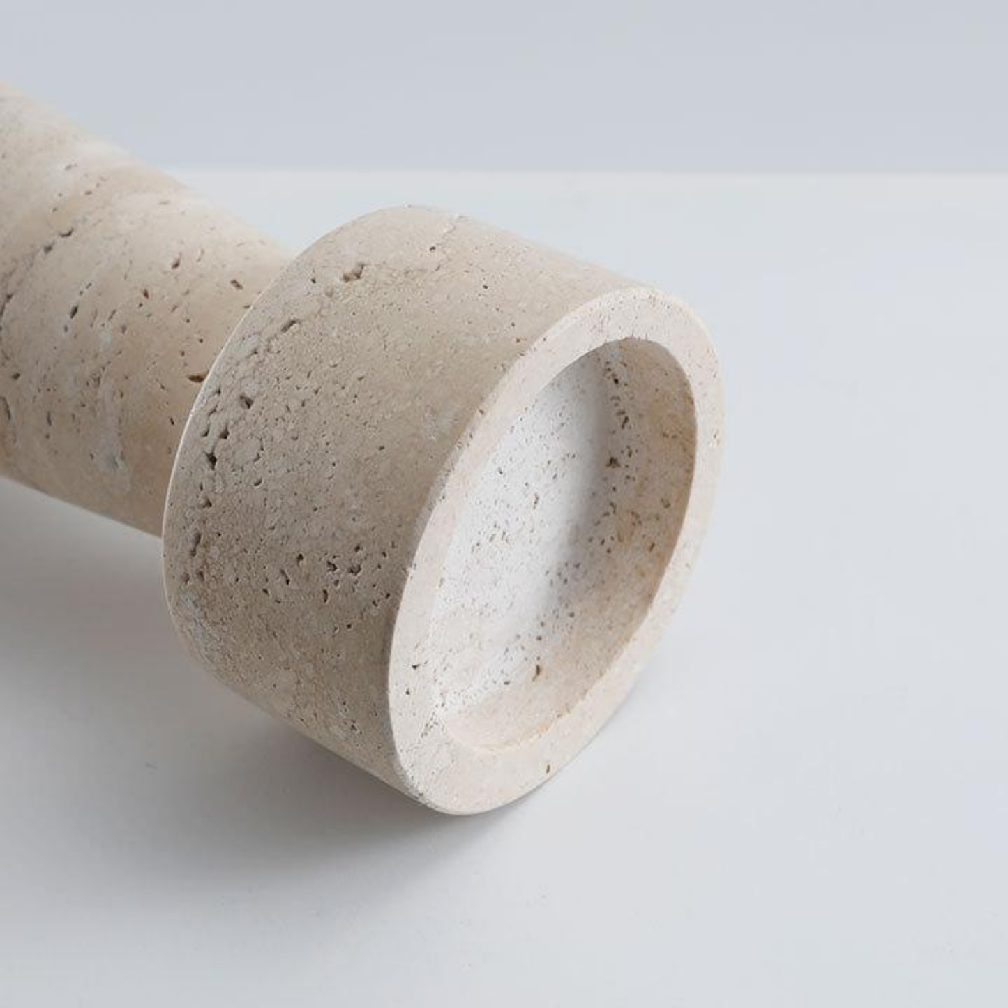PREVENTA - Candelabro Portavelas Marmol Travertino Torre Grande