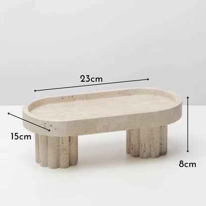 Bandeja Decorativa Estilo Marmol Travertino Greco
