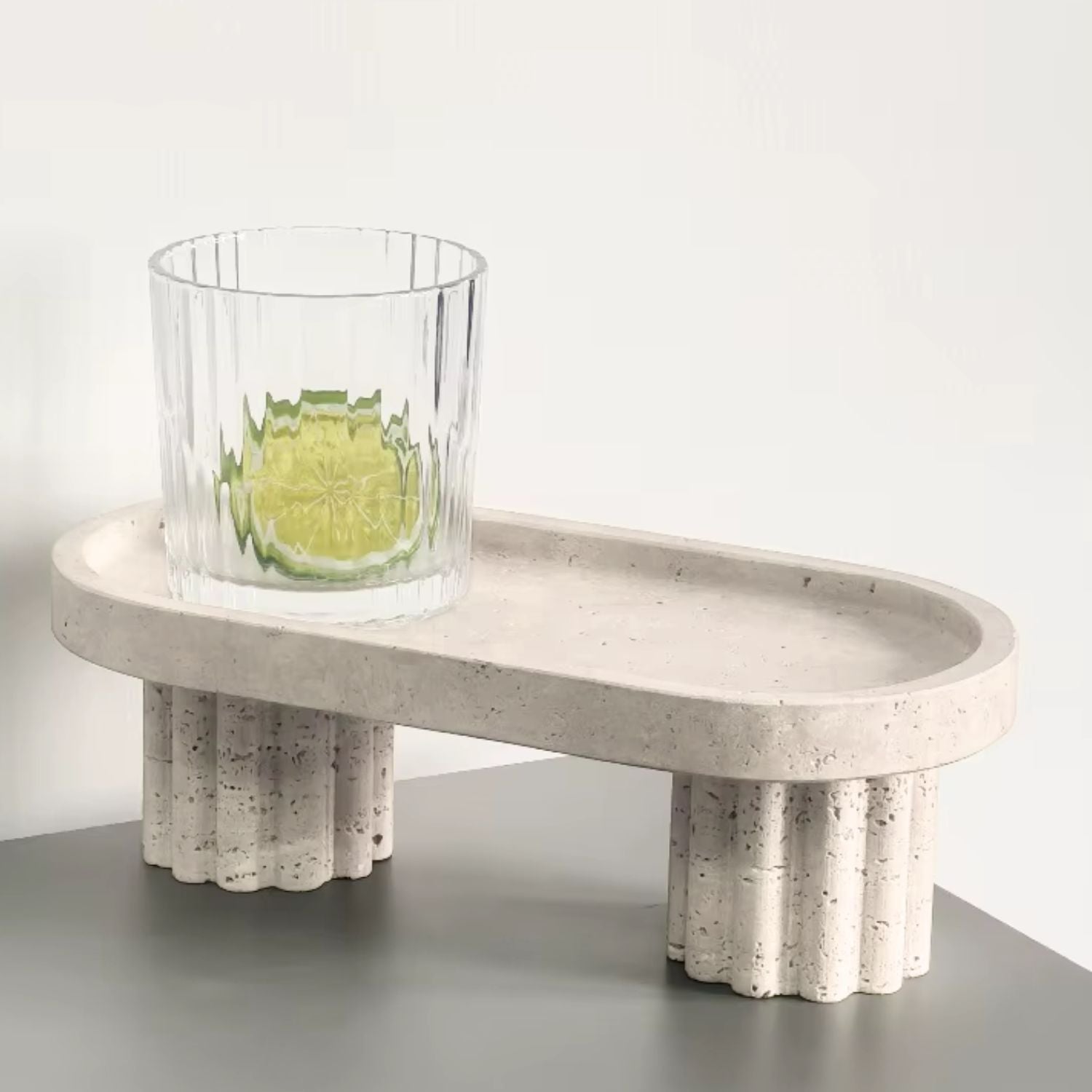 Bandeja Decorativa Estilo Mármol Travertino Greco