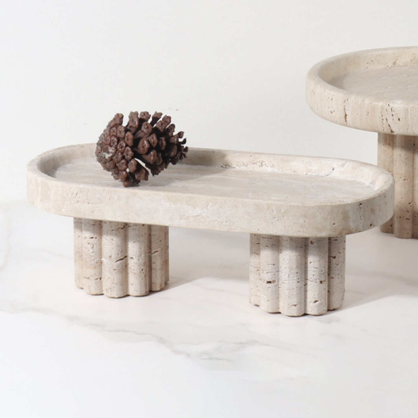 Bandeja Decorativa Estilo Marmol Travertino Greco