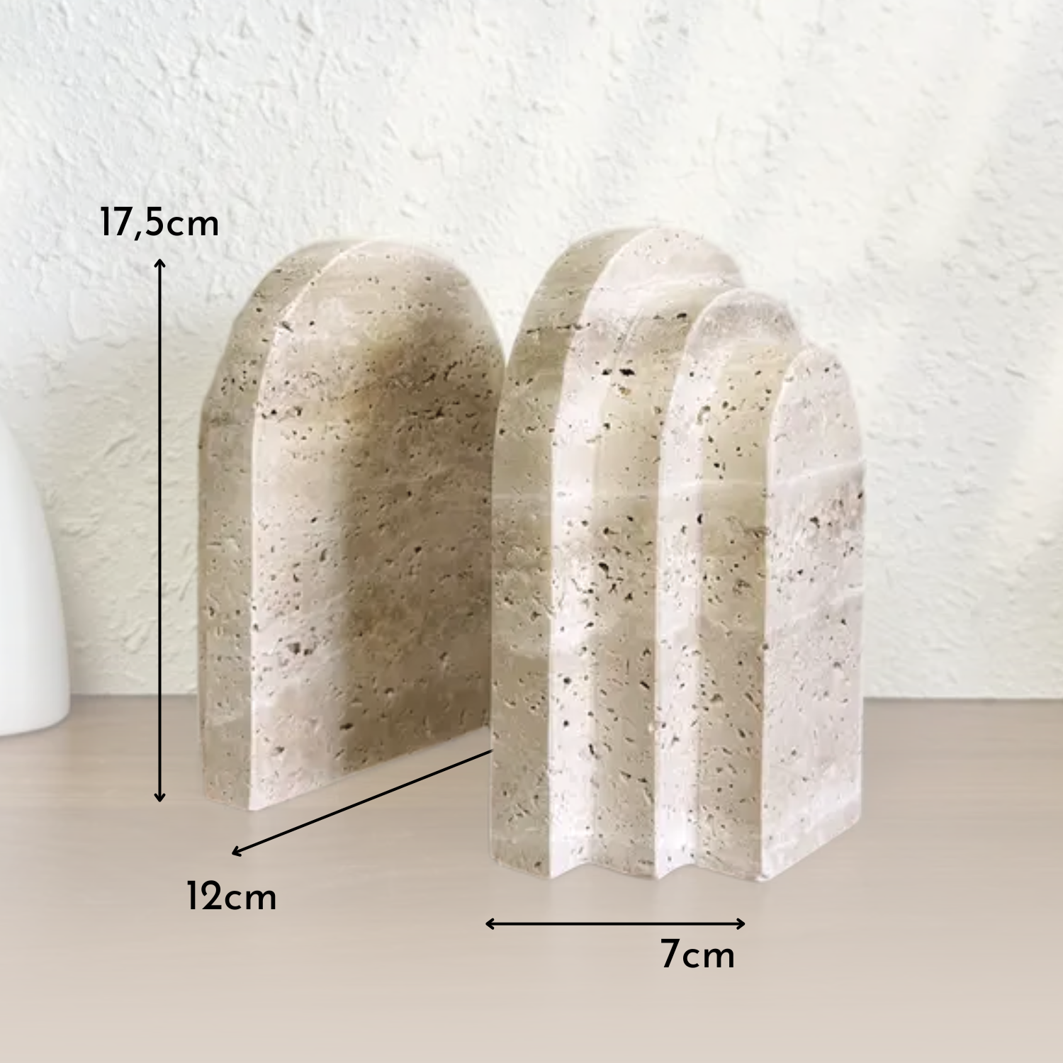 PREVENTA - Sujeta Libros Escultura Griega Travertino Soporte