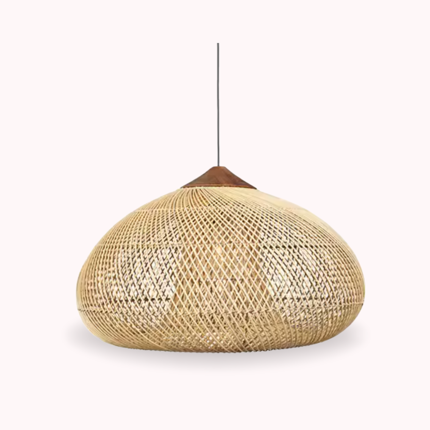 Lampara Colgante Rattan Claro Etéreo 80cm