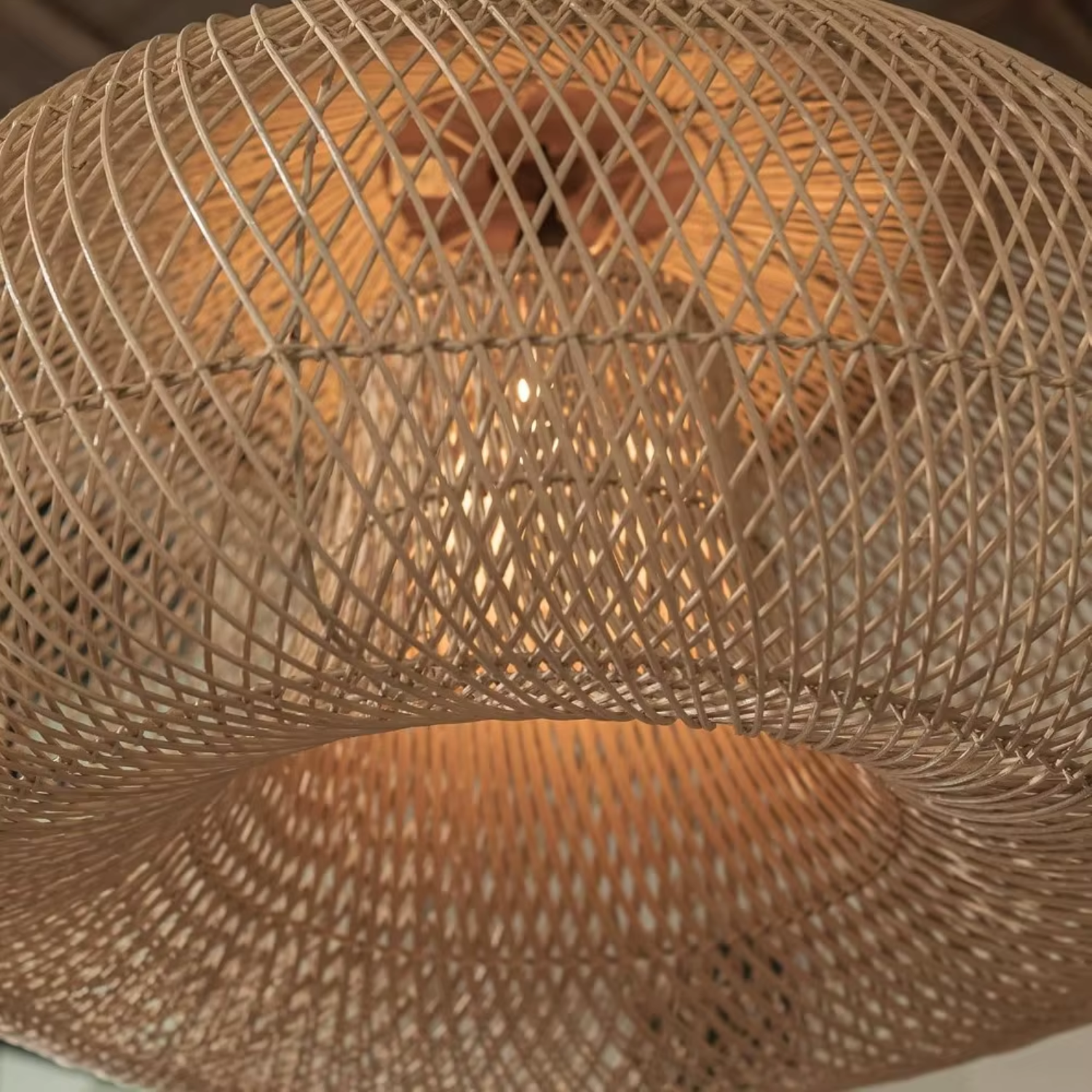 PREVENTA - Lámpara Colgante Rattan Claro Etéreo 80cm