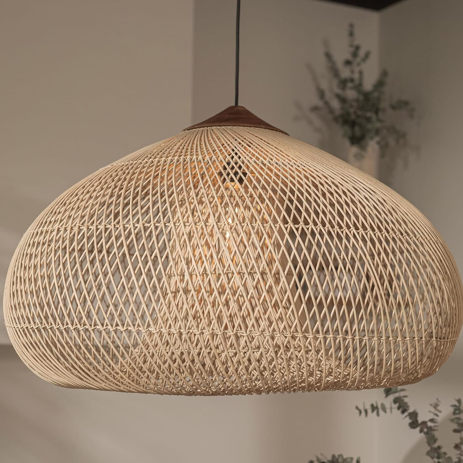 PREVENTA - Lámpara Colgante Rattan Claro Etéreo 80cm
