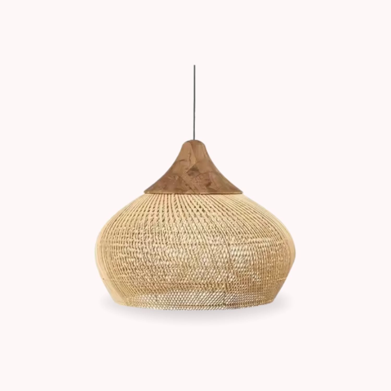 PREVENTA - Lámpara Colgante Rattan Claro Duna 50cm