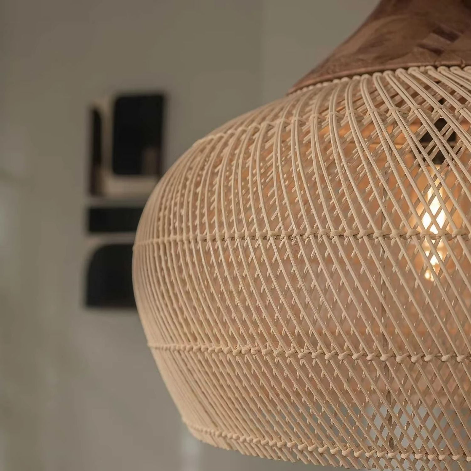 PREVENTA - Lámpara Colgante Rattan Claro Duna 50cm
