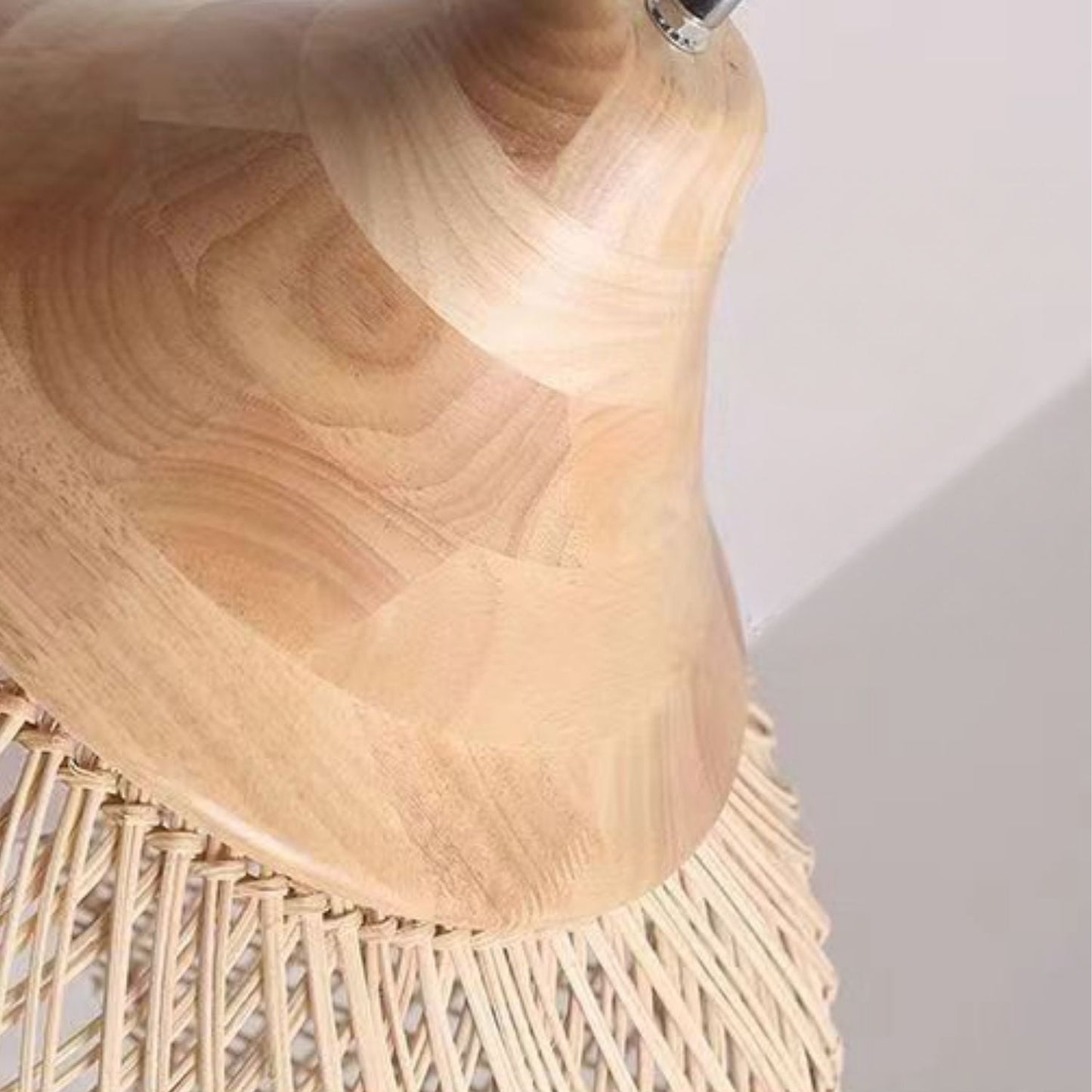 Lampara Colgante Rattan Claro Duna 50cm