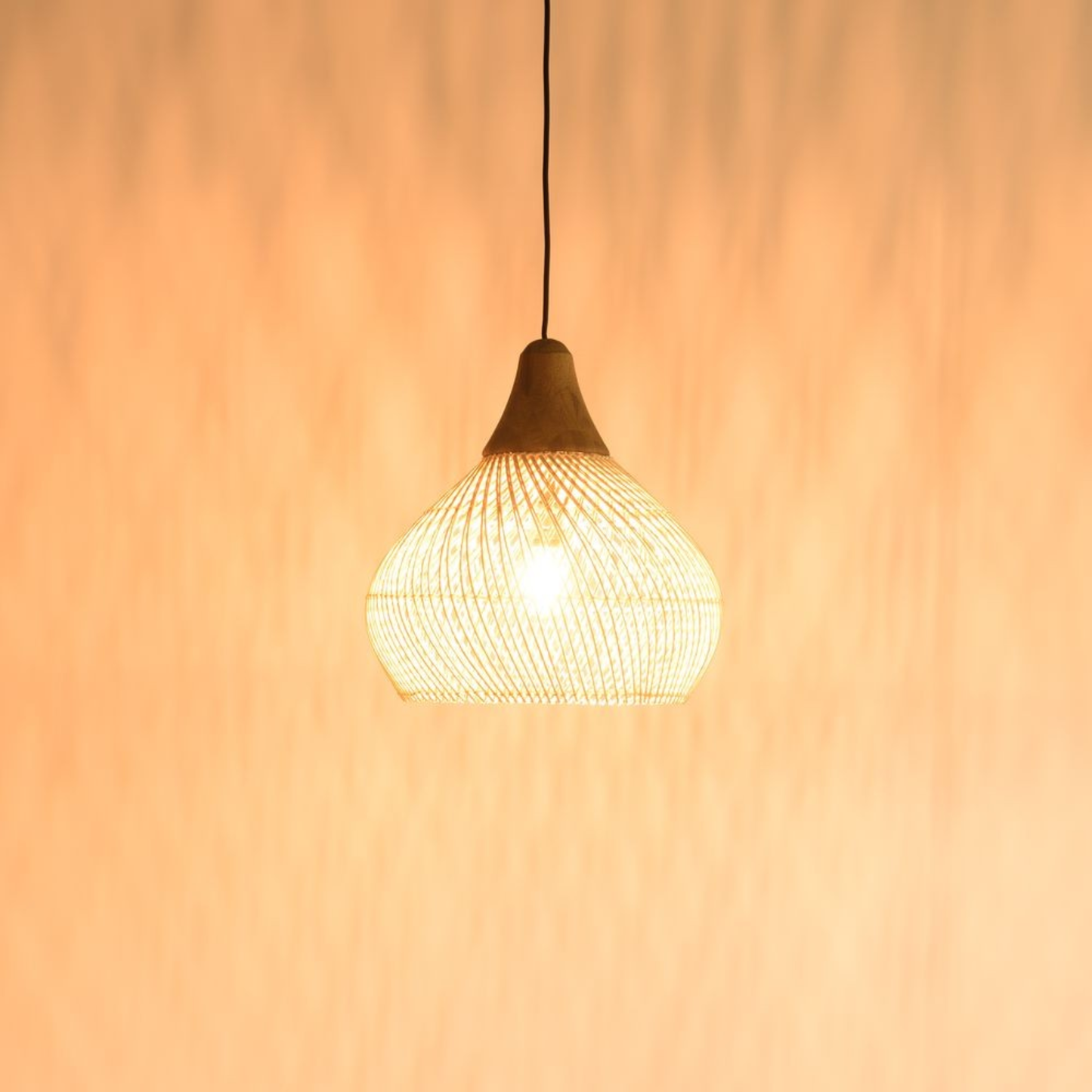 PREVENTA - Lampara Colgante Rattan Claro Duna 50cm