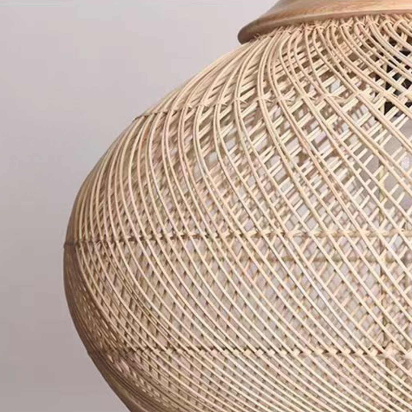 PREVENTA - Lampara Colgante Rattan Claro Etéreo 80cm