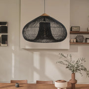 Lampara Colgante Rattan Negro Etéreo 80cm