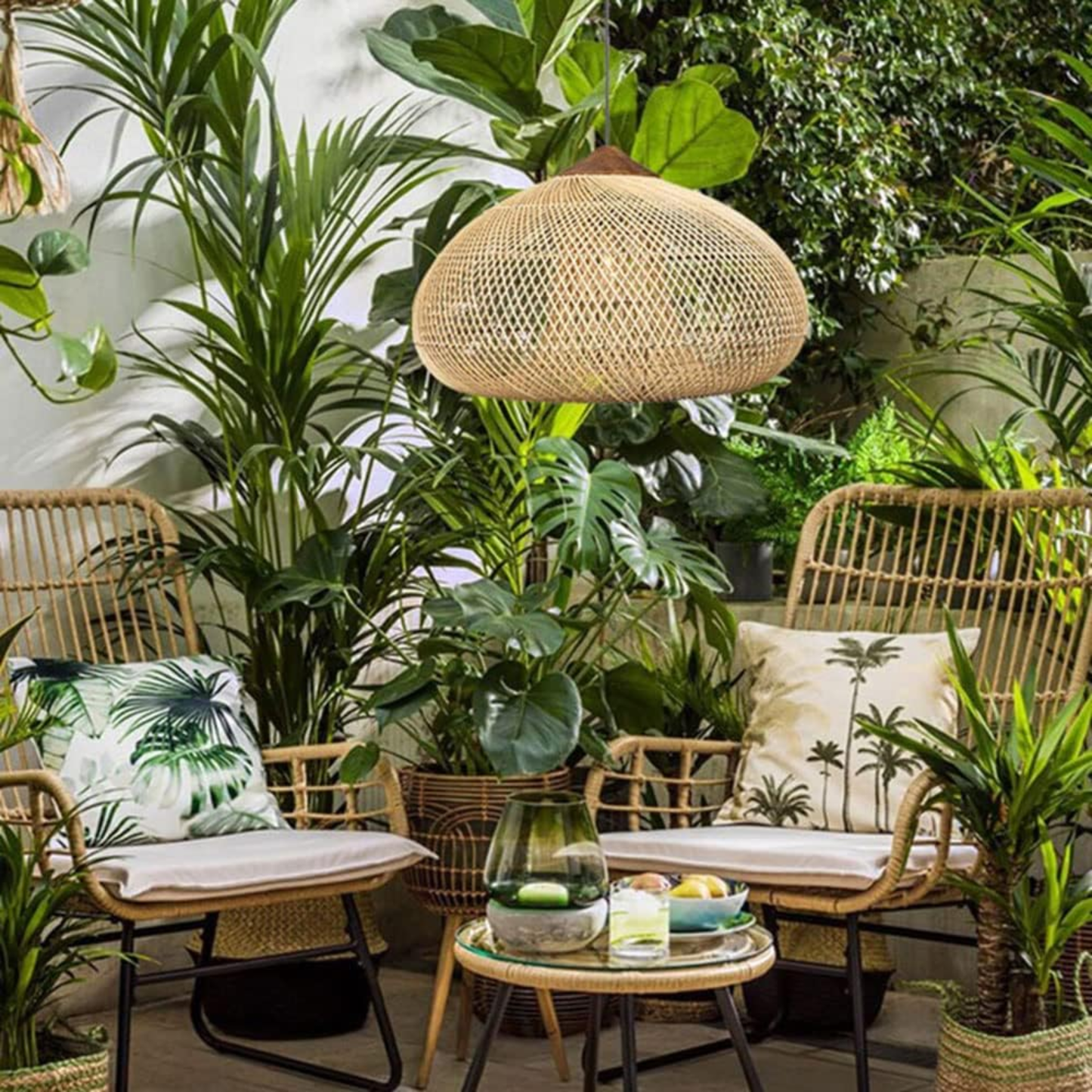 PREVENTA - Lampara Colgante Rattan Claro Etéreo 80cm