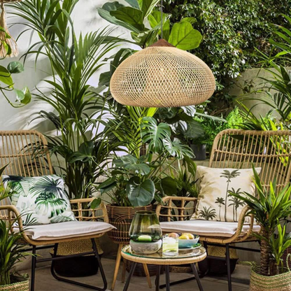 PREVENTA - Lampara Colgante Rattan Claro Etéreo 80cm