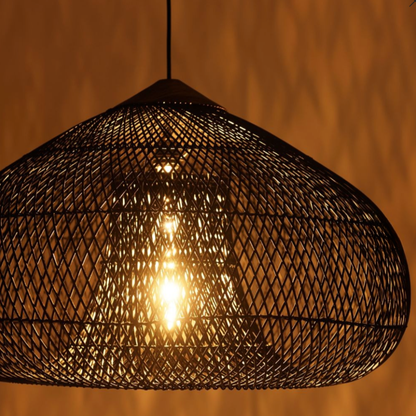 Lampara Colgante Rattan Negro Etéreo 80cm