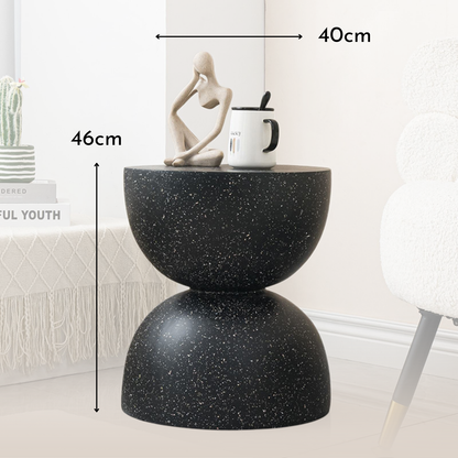 PREVENTA - Mesa Lateral Piedra Luna Tempus Negro