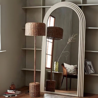 Espejo Arco Escalonado Beige Cuerpo Entero 200x100cm