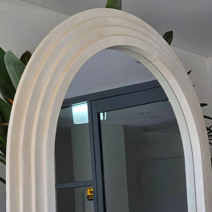 Espejo Arco Escalonado Beige Cuerpo Entero 200x100cm