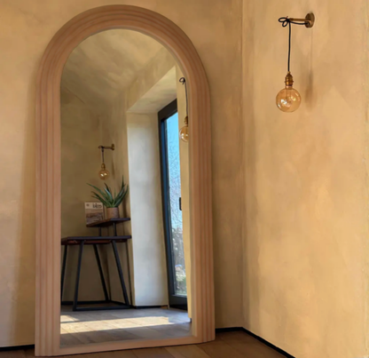 Espejo Arco Escalonado Café Cuerpo Entero 200x100cm