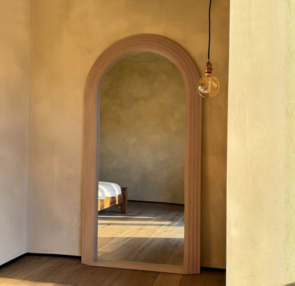 Espejo Arco Escalonado Café Cuerpo Entero 200x100cm