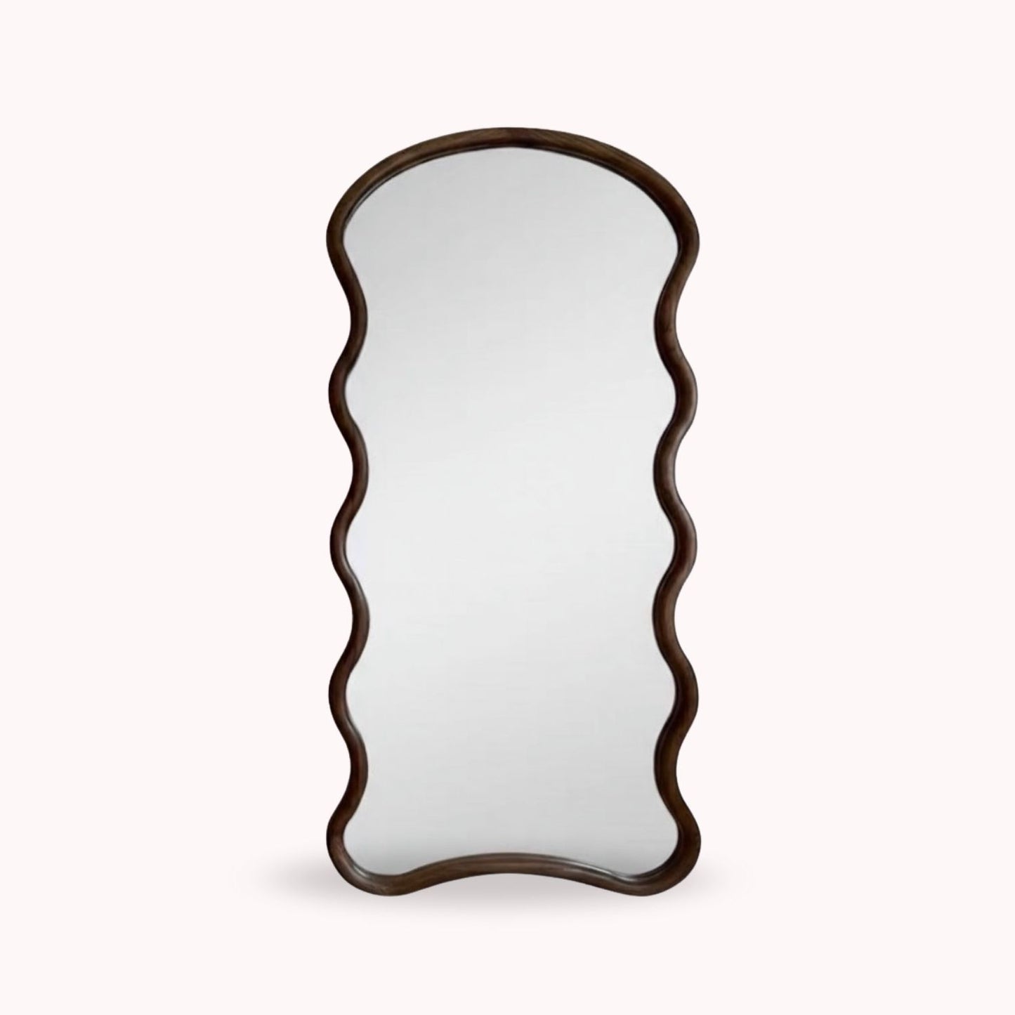 PREVENTA - Espejo Ondas Macizo Nogal Cuerpo Entero 180x80cm
