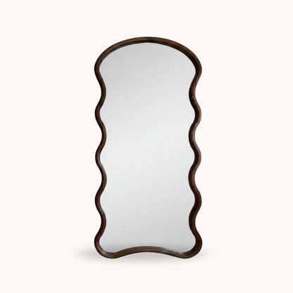 PREVENTA - Espejo Ondas Macizo Nogal Cuerpo Entero 180x80cm