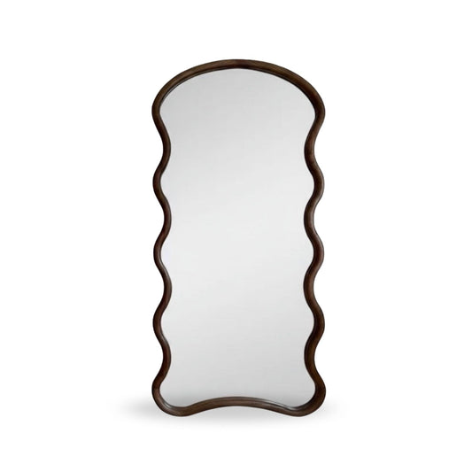 Espejo Ondas Macizo Nogal Cuerpo Entero 180x80cm