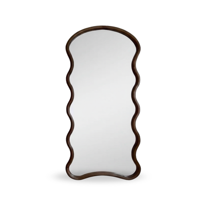 Espejo Ondas Macizo Nogal Cuerpo Entero 200x100cm