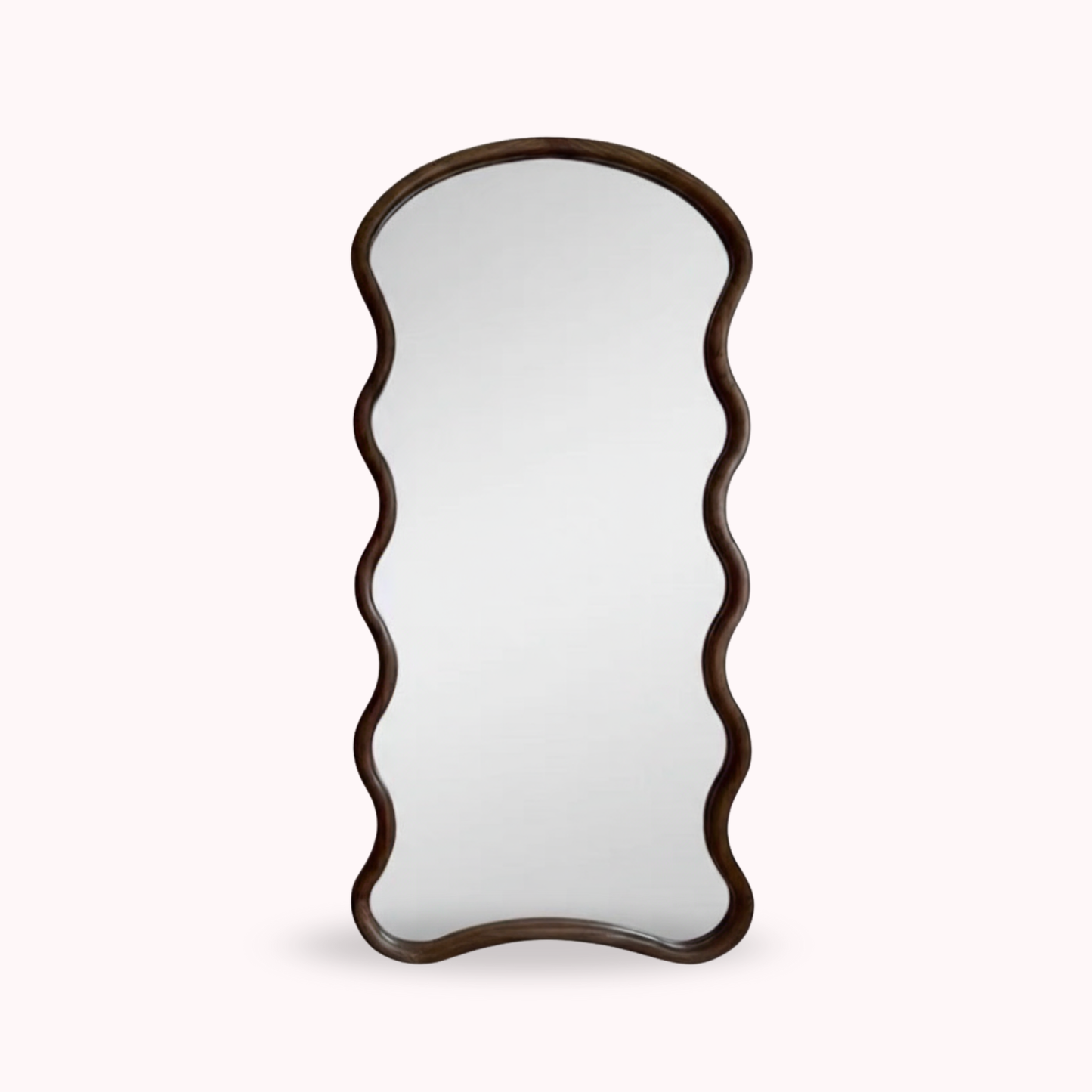 Espejo Ondas Macizo Nogal Cuerpo Entero 200x100cm