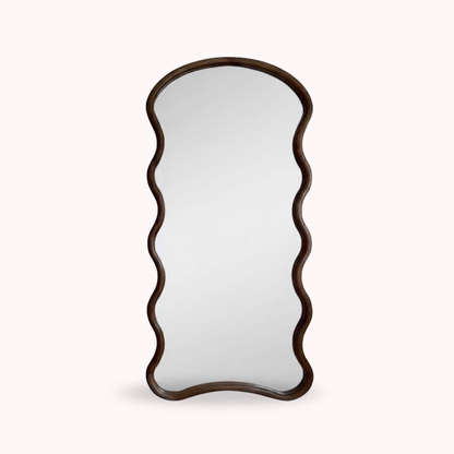 Espejo Ondas Macizo Nogal Cuerpo Entero 200x100cm
