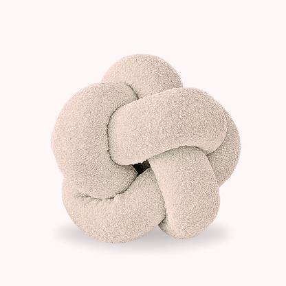 Cojín Nudo Crema Bouclé Deco