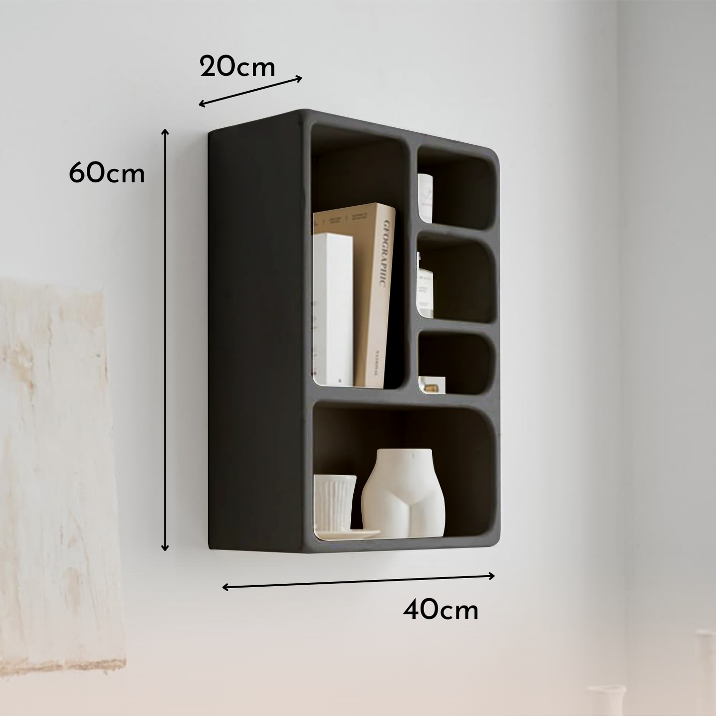 PREVENTA - Repisa Organizador Geométrico Bogen Negro