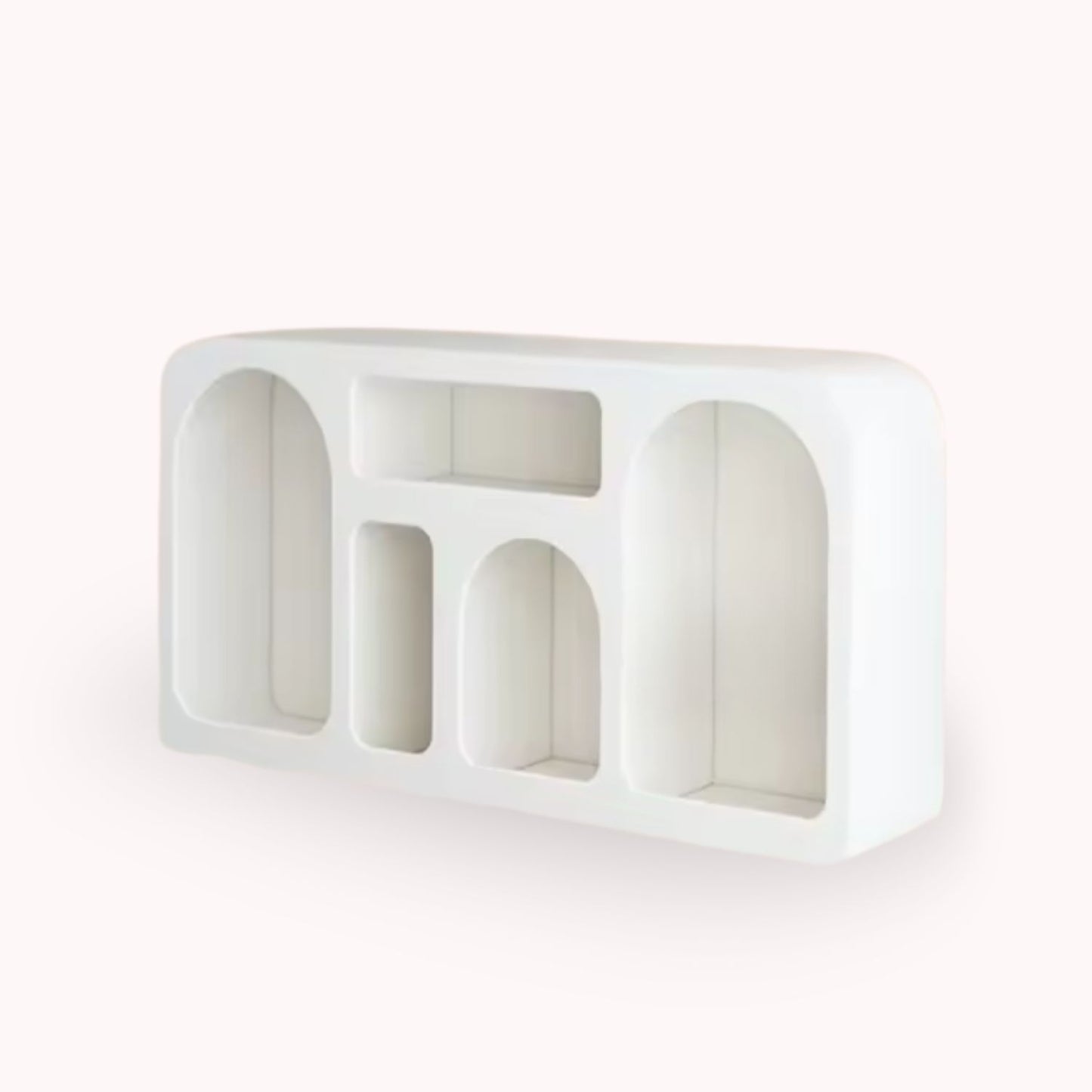 PREVENTA- Aparador Organizador Geométrico Bogen Marfil Mediano