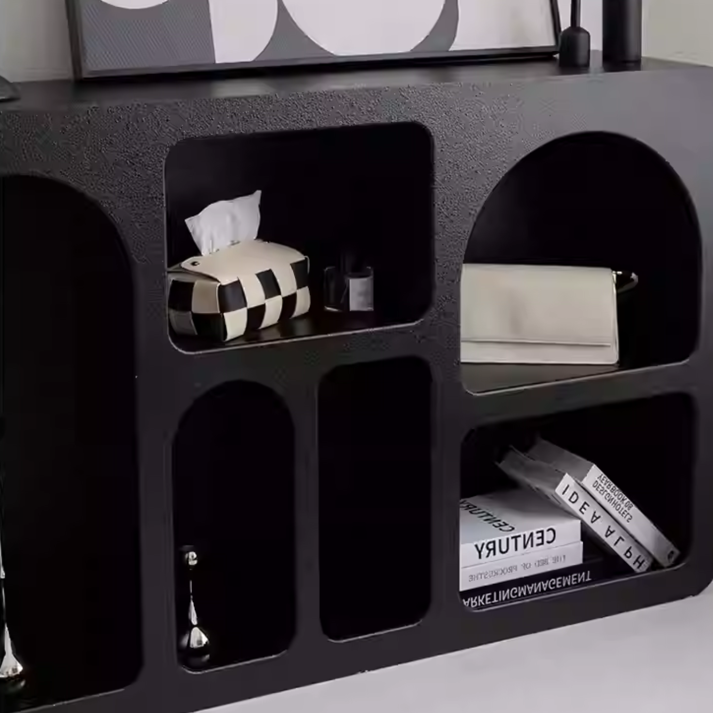 PREVENTA - Aparador Organizador Geométrico Bogen Negro Mediano