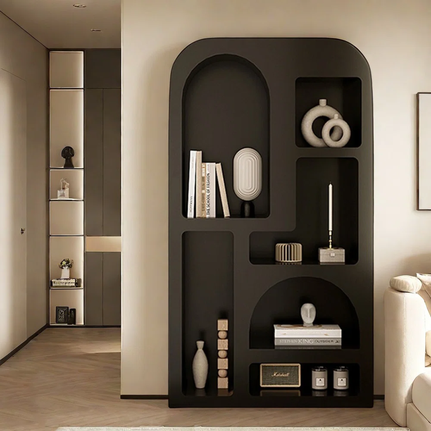 Estante Organizador Geométrico Bogen Negro Grande