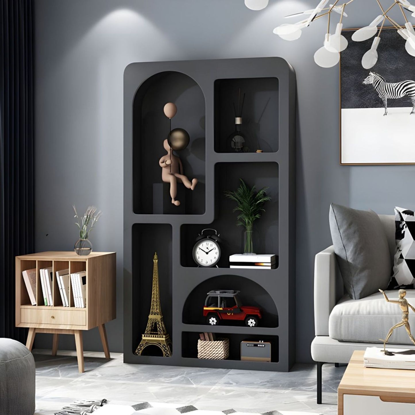 PREVENTA - Estante Organizador Geométrico Bogen Negro Grande